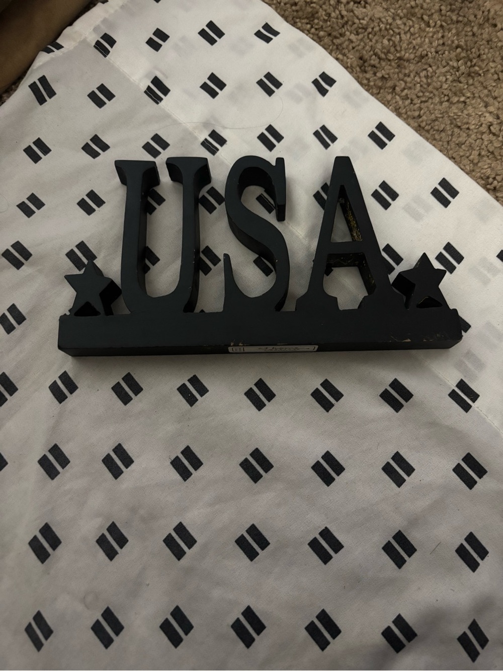USA Decorative Wall Accent - Black
